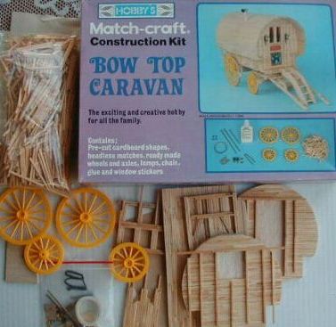 matchstick model gypsy caravan